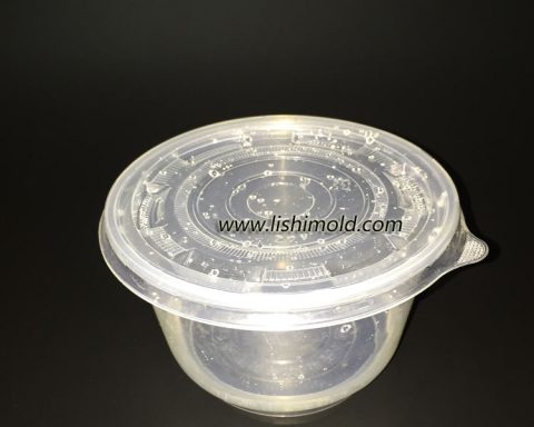 透明塑料面条打包汤盒 侧面